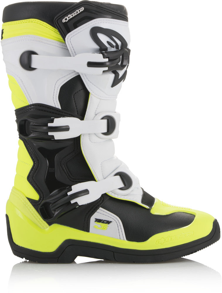 Image Title Alpinestars Tech 3S Youth Boots Black White Yellow