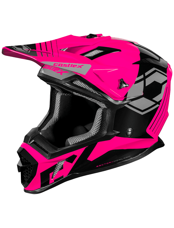 Image Title Castle X CX200 MX Helmet Pink