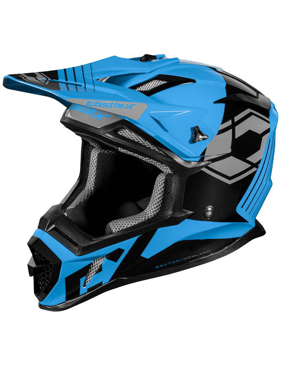Image Title Castle X CX200 MX Helmet Blue
