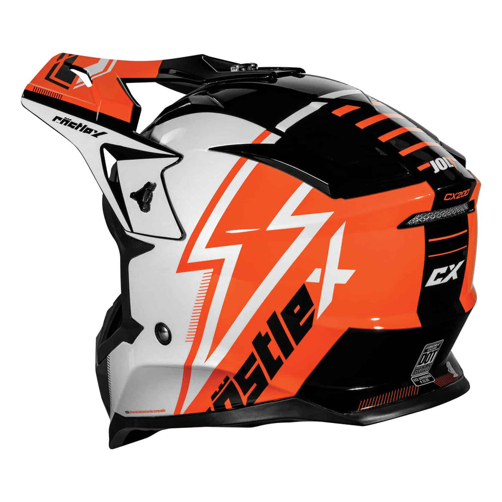 Image Title Castle X CX200 Jolt Helmet Orange White