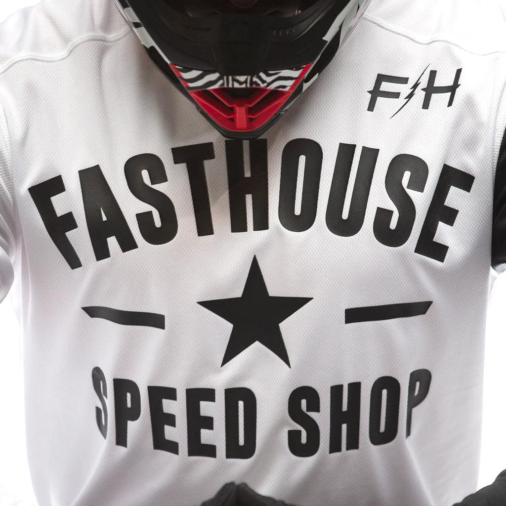 Image Title Fasthouse Youth Carbon Jersey White