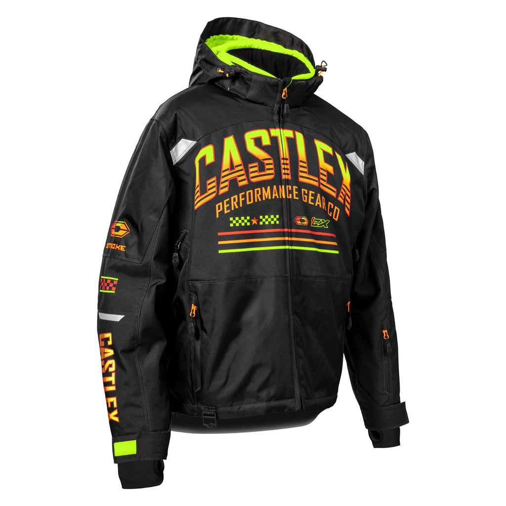 Image Title Castle X Strike Men's Snowmobile Jacket Hivis Orange