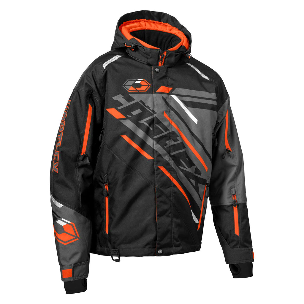 Image Title Castle X React Floater Jacket Orange Black Charcoal
