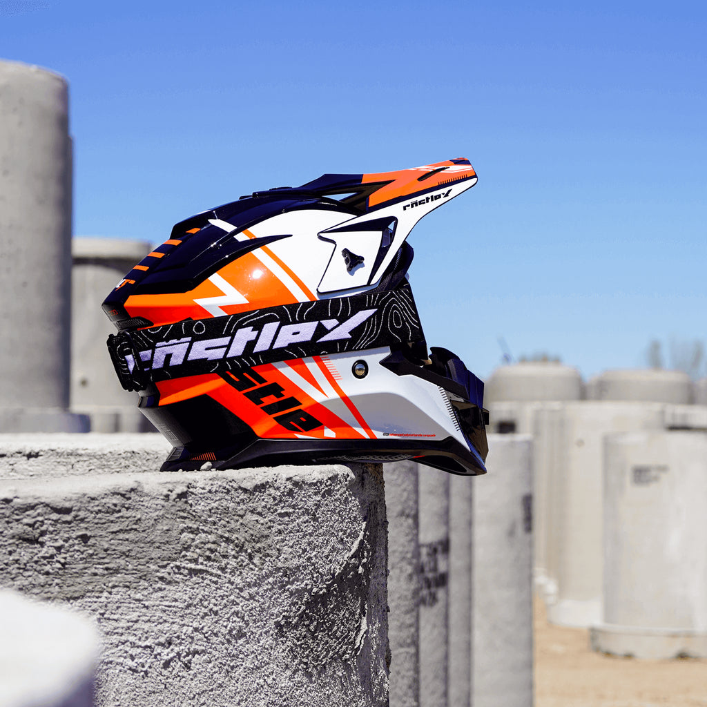 Image Title Castle X CX200 Jolt Helmet Orange White