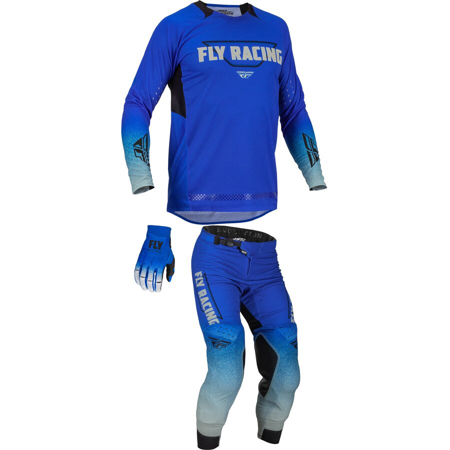 Image Title Fly Racing 2023 Evolution DST Combo Blue Grey