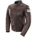 Image Title joe-rocket-classic-92-womens-jacket-brn-cream-front
