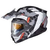 scorpion exo at950 outrigger electric face shield helmet orange