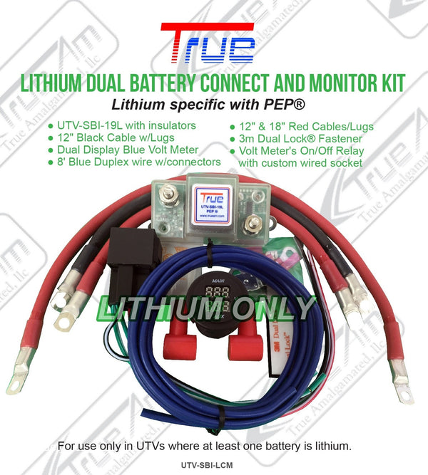 TrueAm UTV Lithium Dual Battery Connect & Monitor Kit