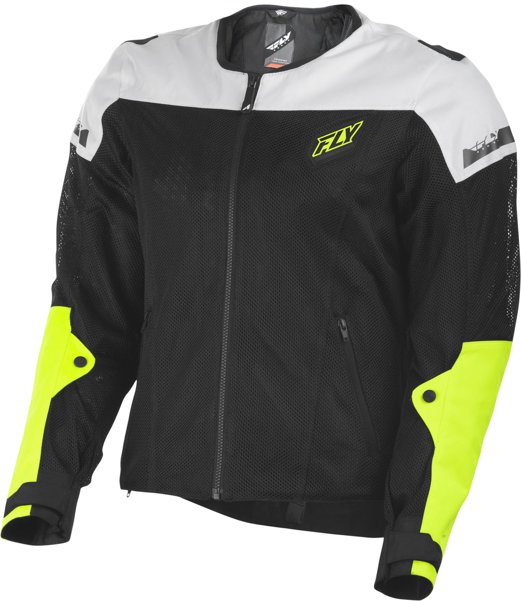 Image Title fly-racing-flux-air-jacket-hivis-front