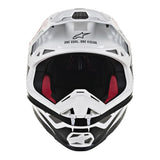 Image Title alpinestars supertech m8 triple helmet red white front
