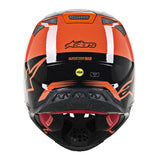 Image Title alpinestars supertech m8 triple helmet orange back