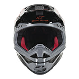 alpinestars supertech m8 triple helmet orange grey front