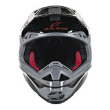 Image Title alpinestars supertech m8 triple helmet orange grey front
