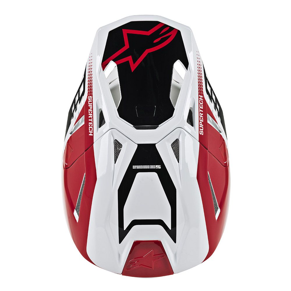 Image Title alpinestars supertech m8 triple helmet red white top