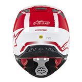 Image Title alpinestars supertech m8 triple helmet red white back