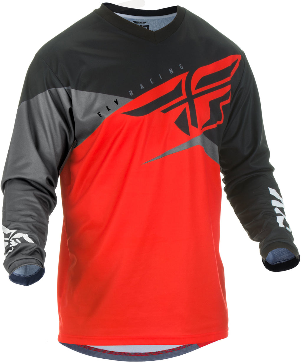 Image Title fly-racing-youth-f16-jersey-red-blk-front