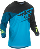 Image Title fly-racing-youth-f16-jersey-blk-blue-front