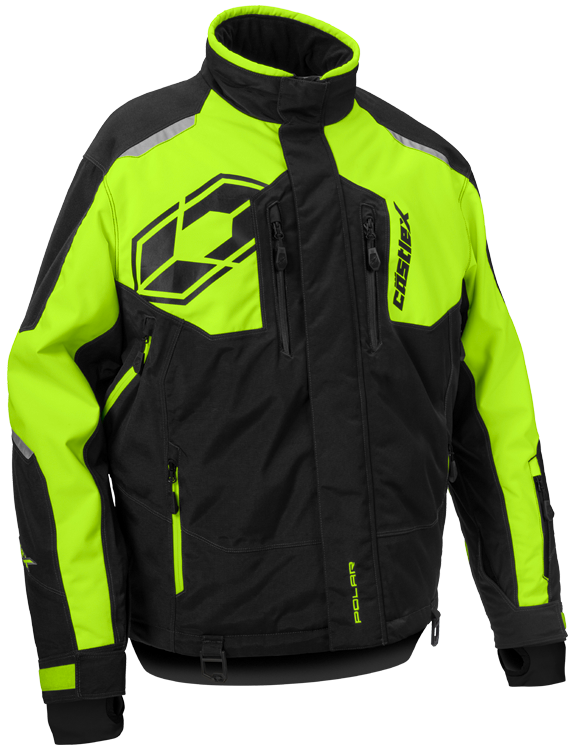 Image Title castle-polar-mens-snowmobile-jacket-hivis