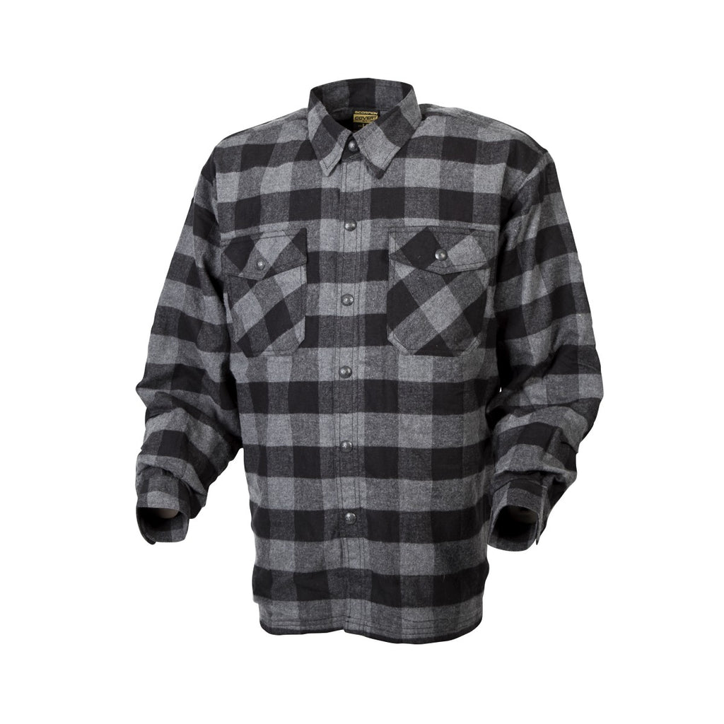 Image Title scorpion-covert-moto-flannel-riding-shirt-black-angle