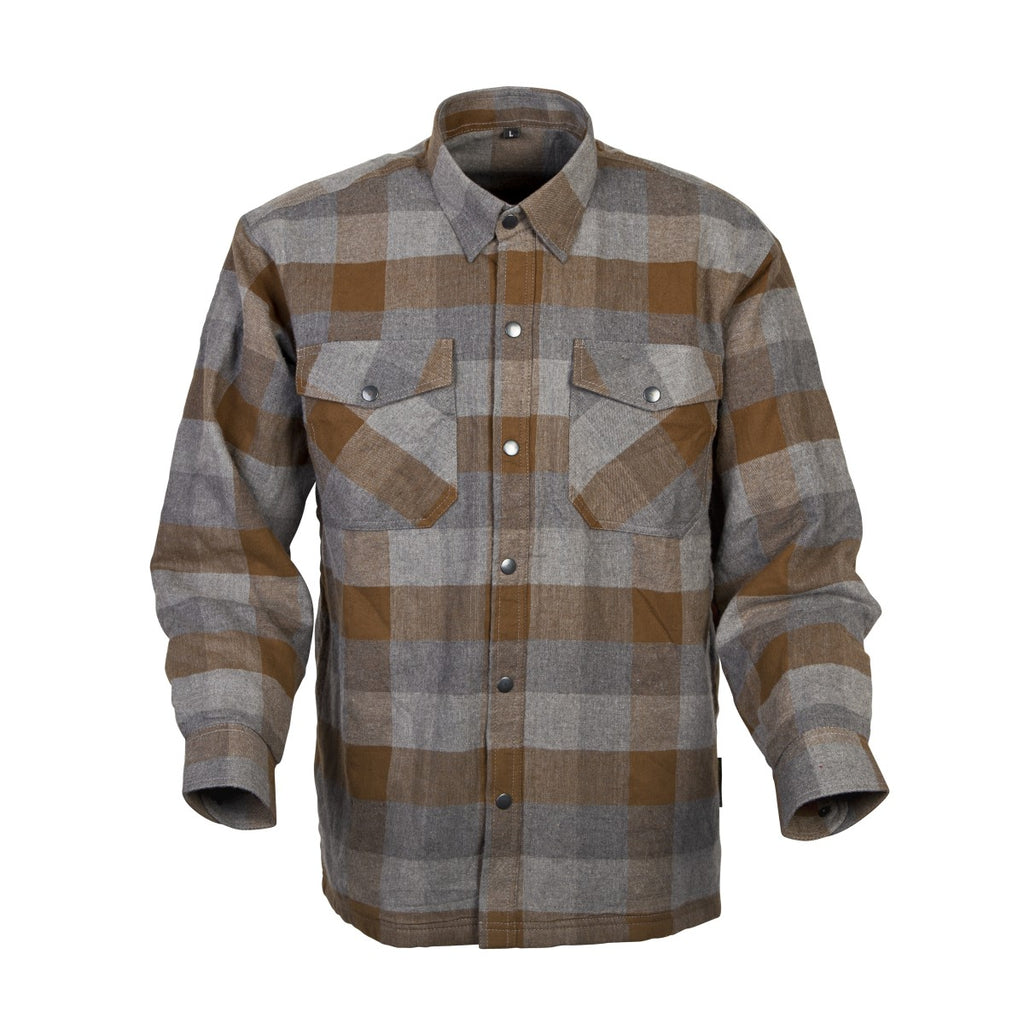 Image Title scorpion-covert-moto-flannel-riding-shirt-tan-front