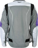 Image Title fly racing flux air womens jacket white purple back