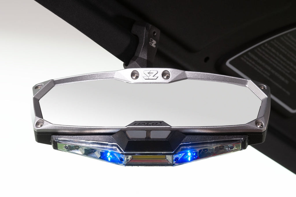 Image Title seizmik halo ra lighted utv rear view mirror blue