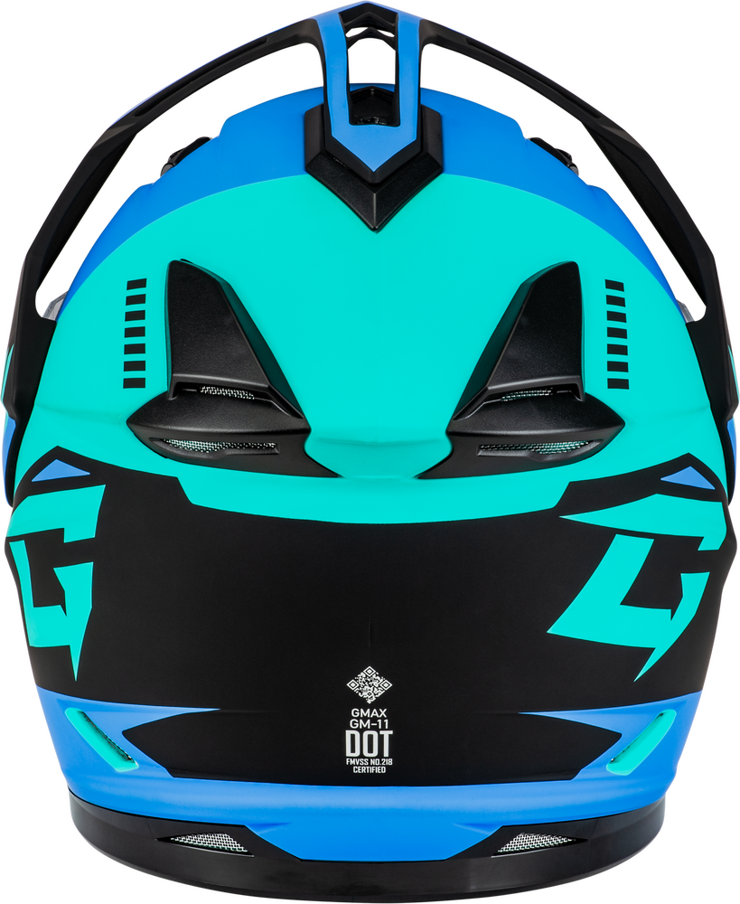 GMAX GM11S Ronin Snowmobile Helmet With Heated Shield Blue