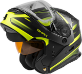 gmax snowmobile helmet with heated shield hivis