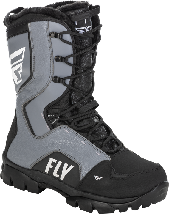 fly racing marker snowmobile boot grey