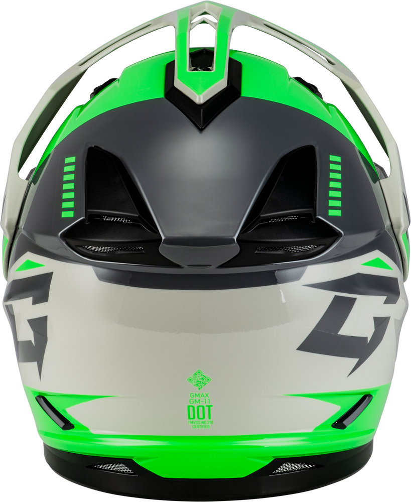 GMAX GM11S Ronin Snowmobile Helmet With Heated Shield Green