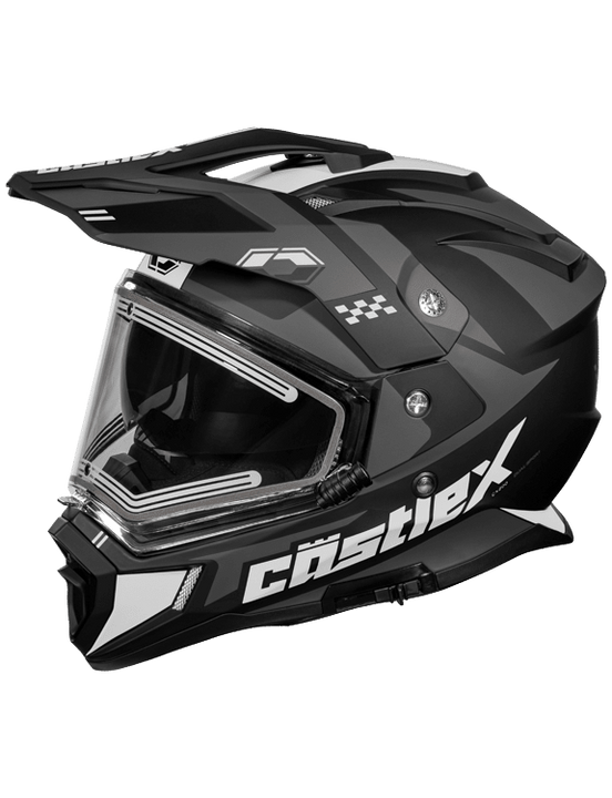 castlex dual sport motorcycle helmets Castle X CX200 Wraith Heated Electric Shield Snowmobile Helmet