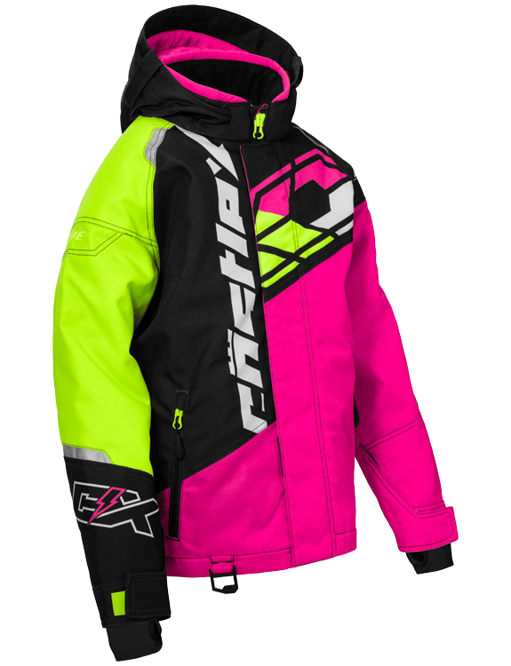 Castle X Code Youth Winter Jacket Pink Hivis | Jaxn Motorsports