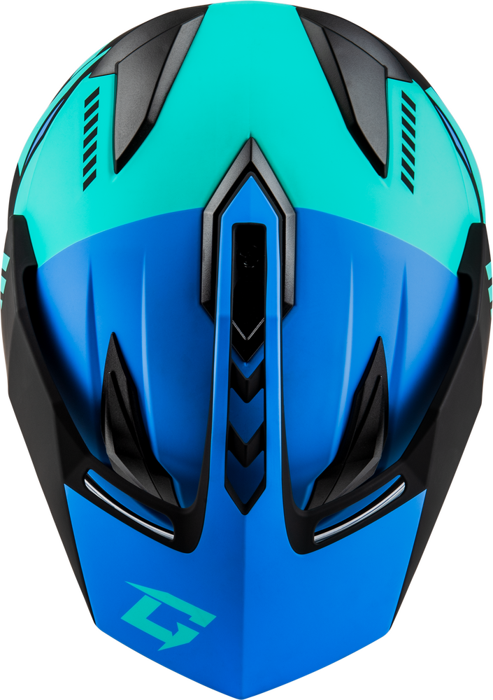 GMAX GM11S Ronin Snowmobile Helmet With Heated Shield Blue