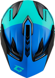 GMAX GM11S Ronin Snowmobile Helmet With Heated Shield Blue