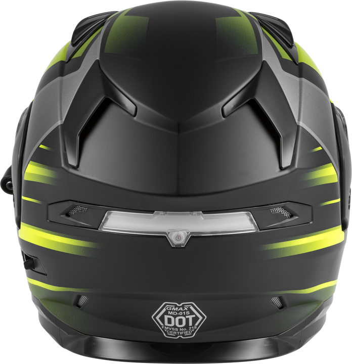 GMAX MD-01S Descendant Modular Snowmobile Helmet With Heated Shield HiVis