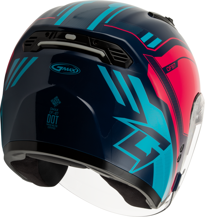 gmax motorcycle helmet with light GMAX OF-87 Open Face Helmet With LED Light Kit