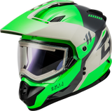GMAX GM11S Ronin Snowmobile Helmet With Heated Shield Green