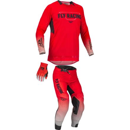 Fly Racing 2023 Evolution DST Combo Red Grey