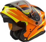 GMAX MD-01S Descendant Modular Snowmobile Helmet With Heated Shield Orange