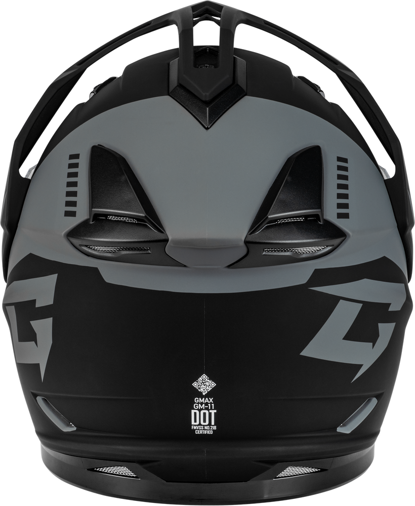 GMAX GM11S Ronin Snowmobile Helmet With Heated Shield Black Silver