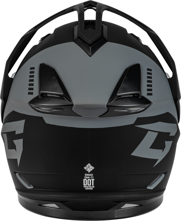 GMAX GM11S Ronin Snowmobile Helmet With Heated Shield Black Silver