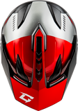 GMAX GM11S Ronin Snowmobile Helmet With Heated Shield Red Silver