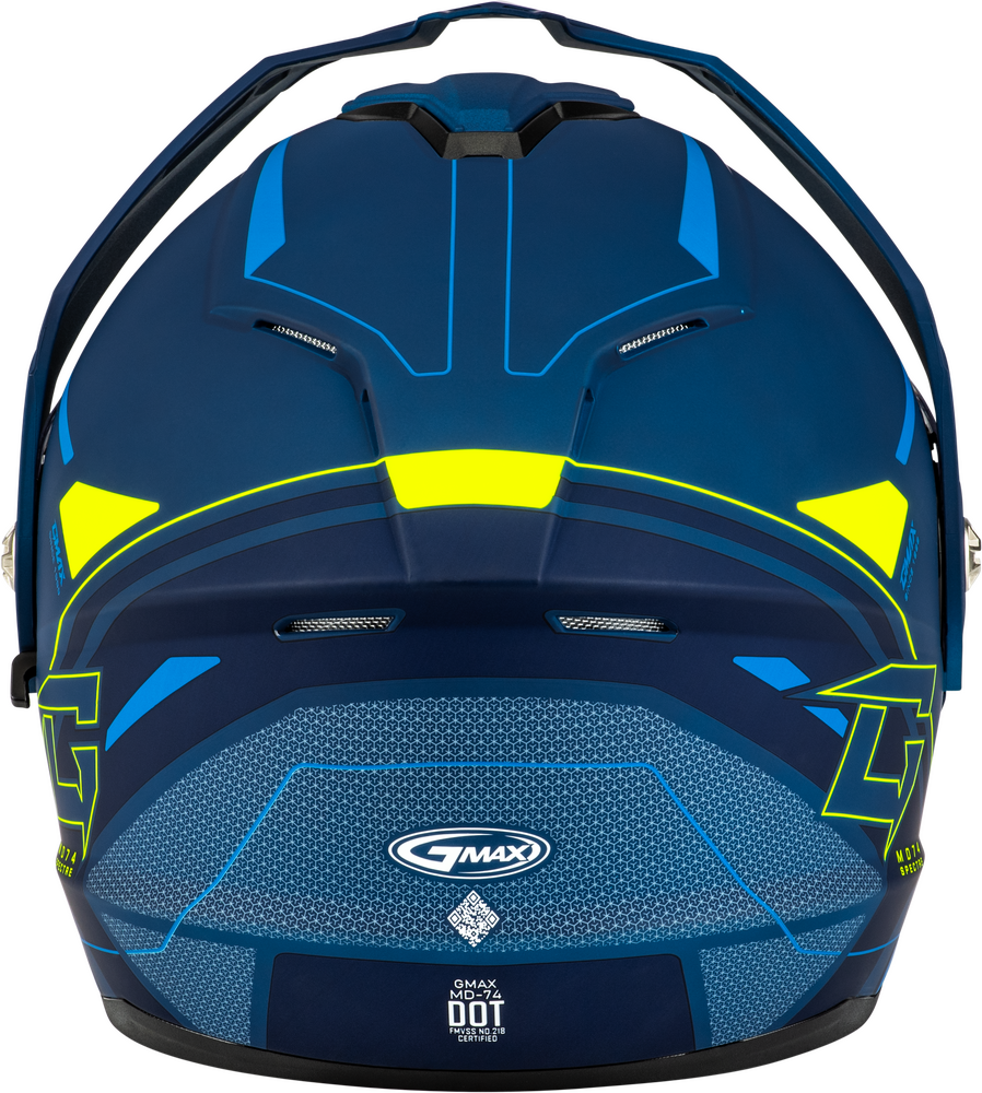 GMAX MD74S SPECTRE Electric Shield Snowmobile Helmet Blue Jaxn