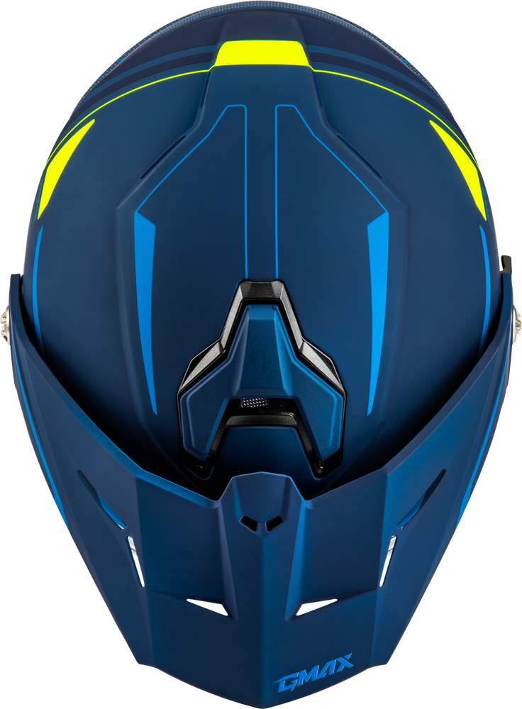 GMAX MD74S SPECTRE Electric Shield Snowmobile Helmet Blue Jaxn
