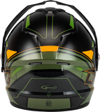 GMAX MD-74S SPECTRE Electric Shield Snowmobile Helmet Green Orange