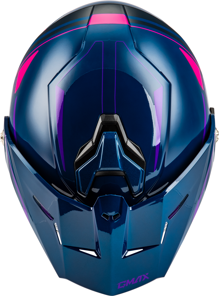 GMAX MD74S SPECTRE Electric Shield Snowmobile Helmet Blue Jaxn