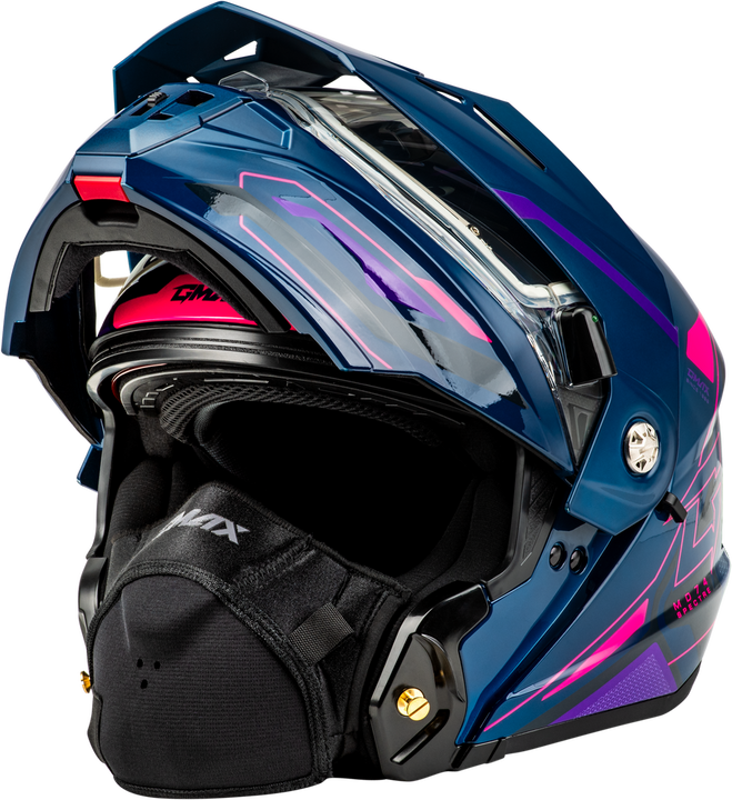 GMAX MD-74S SPECTRE Electric Shield Snowmobile Helmet Blue