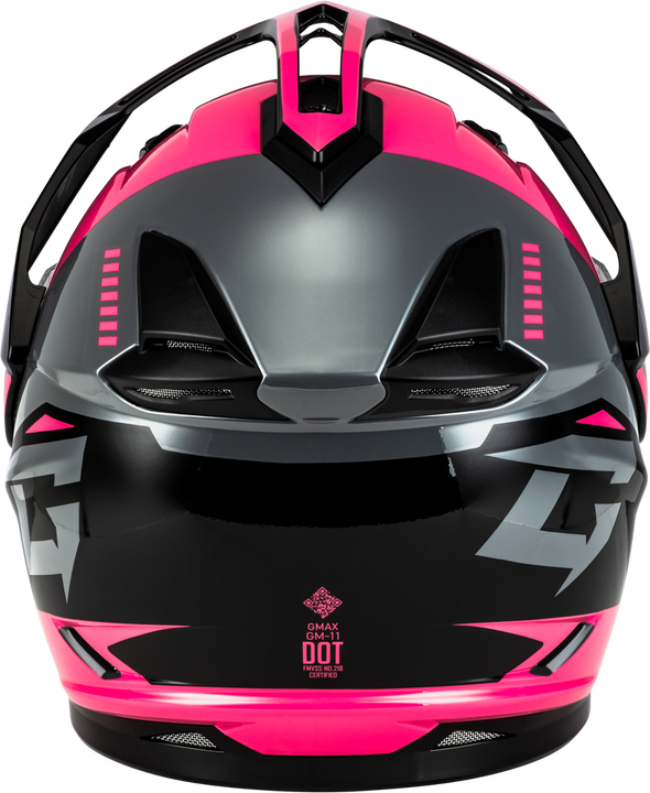 GMAX GM11S Ronin Snowmobile Helmet With Heated Shield Pink