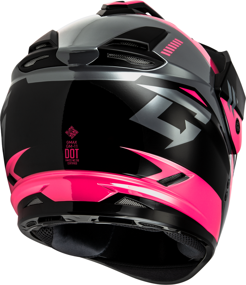GMAX GM11S Ronin Snowmobile Helmet With Heated Shield Pink