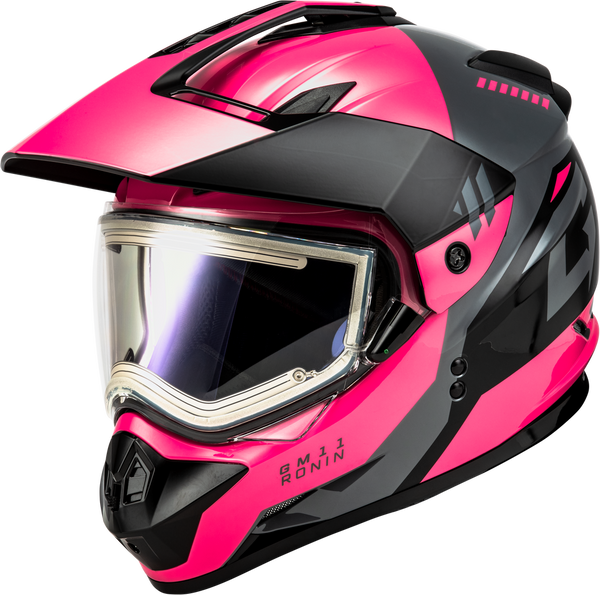 GMAX GM11S Ronin Snowmobile Helmet With Heated Shield Pink